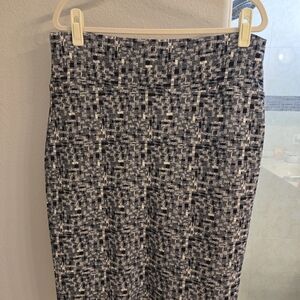 LuLaRoe Black and Cream Cassie Skirt